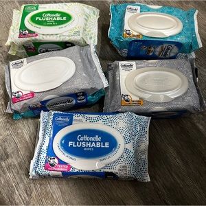 (5) Packs of 84 Cottonelle Flushable Wipes